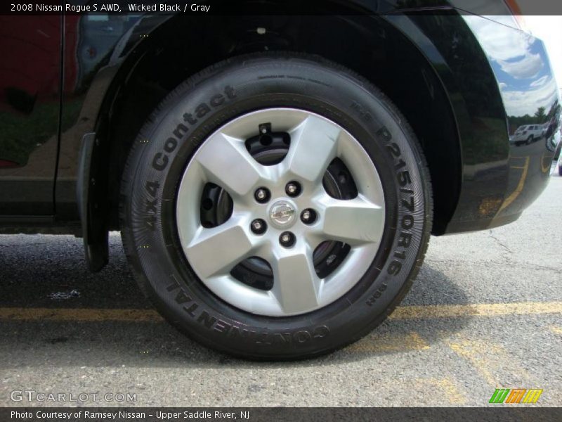 Wicked Black / Gray 2008 Nissan Rogue S AWD
