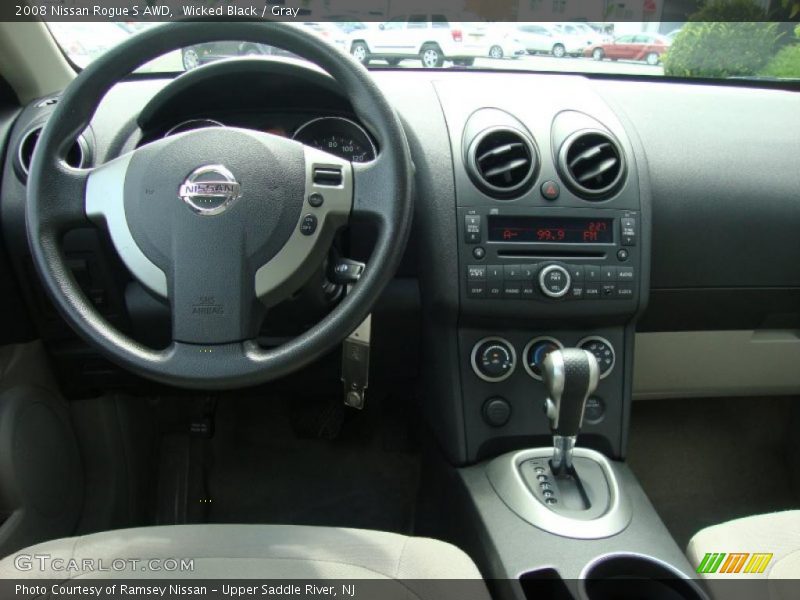Wicked Black / Gray 2008 Nissan Rogue S AWD