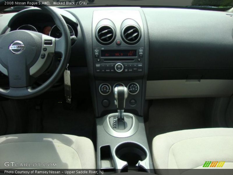 Wicked Black / Gray 2008 Nissan Rogue S AWD