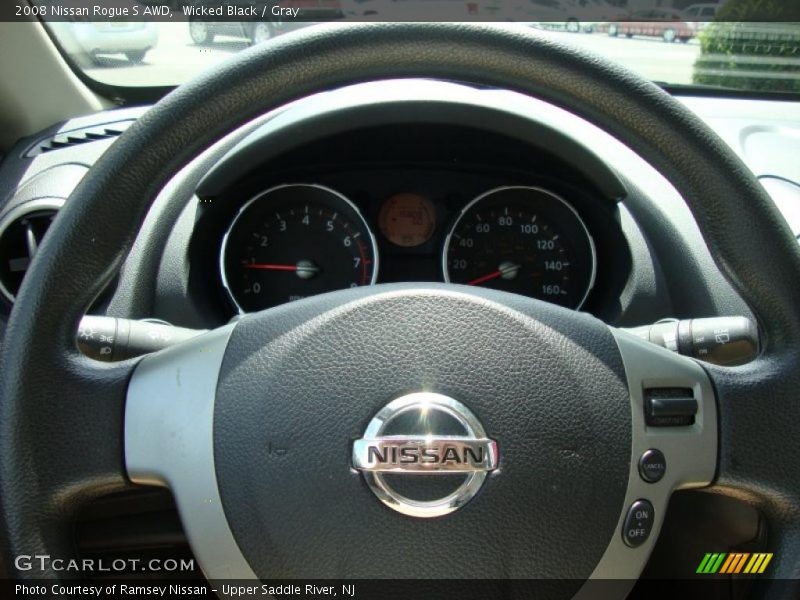 Wicked Black / Gray 2008 Nissan Rogue S AWD