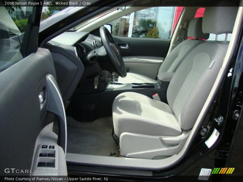Wicked Black / Gray 2008 Nissan Rogue S AWD