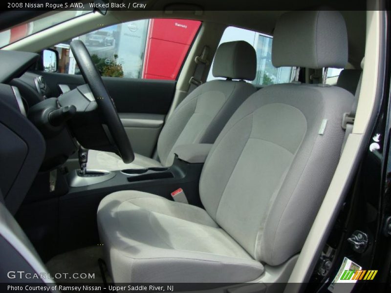 Wicked Black / Gray 2008 Nissan Rogue S AWD