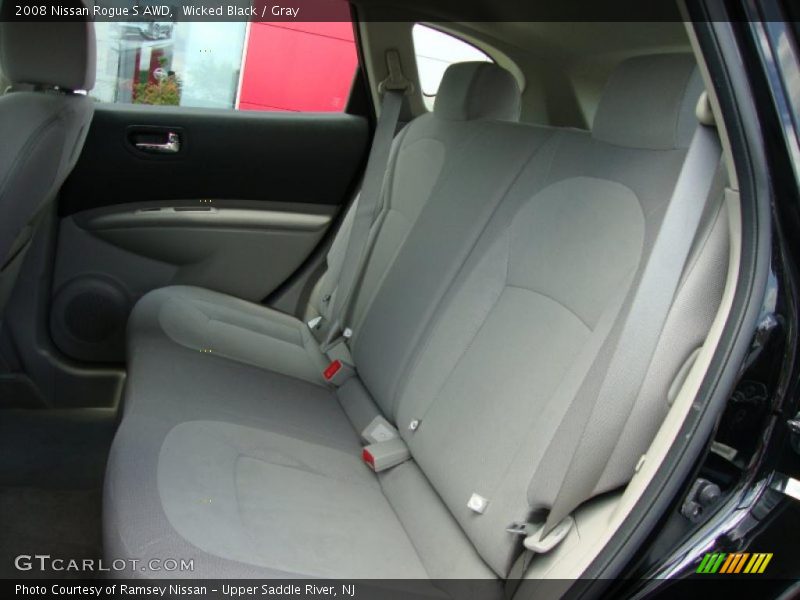 Wicked Black / Gray 2008 Nissan Rogue S AWD
