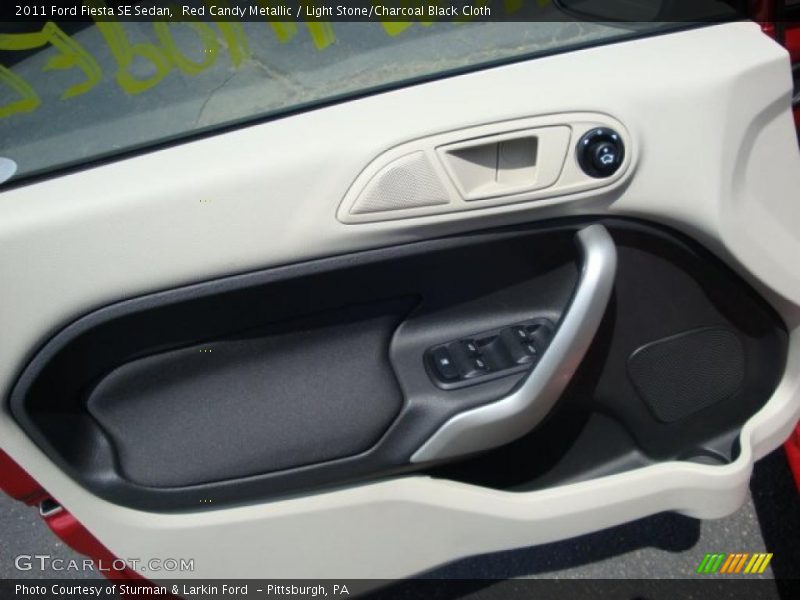Red Candy Metallic / Light Stone/Charcoal Black Cloth 2011 Ford Fiesta SE Sedan