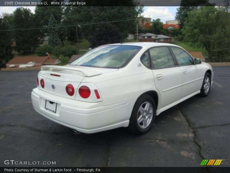 White / Neutral Beige 2005 Chevrolet Impala LS