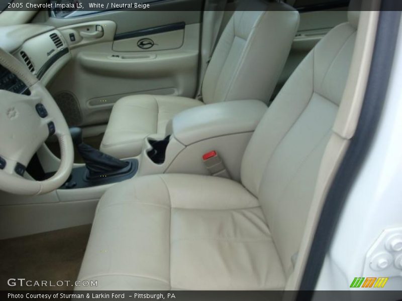 White / Neutral Beige 2005 Chevrolet Impala LS