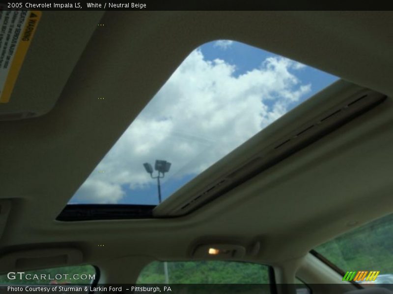 White / Neutral Beige 2005 Chevrolet Impala LS