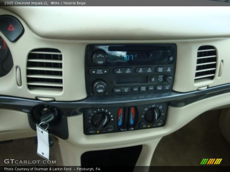 White / Neutral Beige 2005 Chevrolet Impala LS