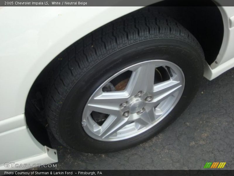 White / Neutral Beige 2005 Chevrolet Impala LS