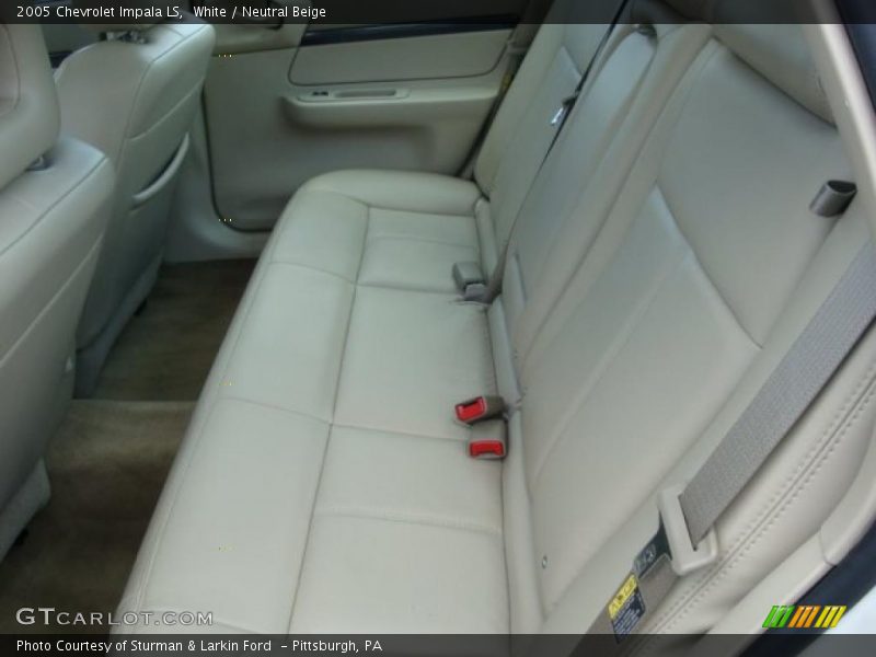White / Neutral Beige 2005 Chevrolet Impala LS