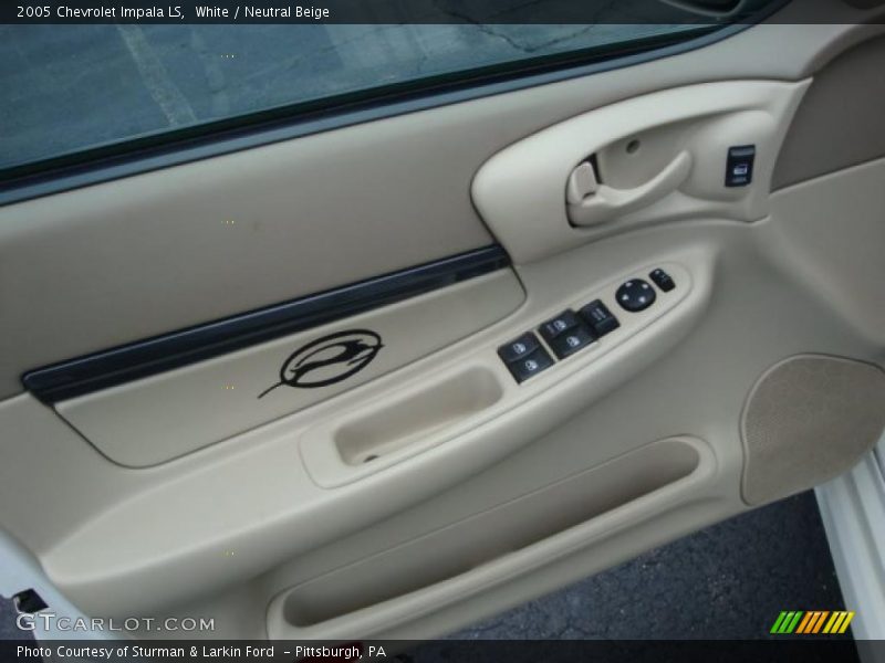 White / Neutral Beige 2005 Chevrolet Impala LS
