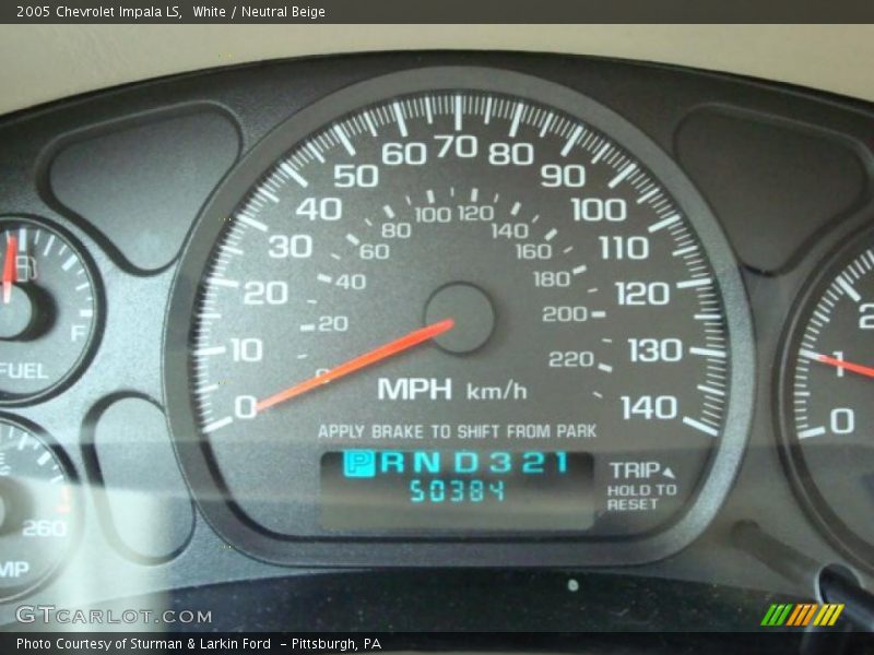 White / Neutral Beige 2005 Chevrolet Impala LS