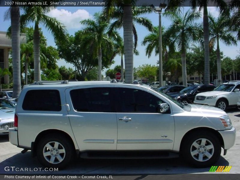 Silver Lightning / Steel/Titanium 2007 Nissan Armada LE