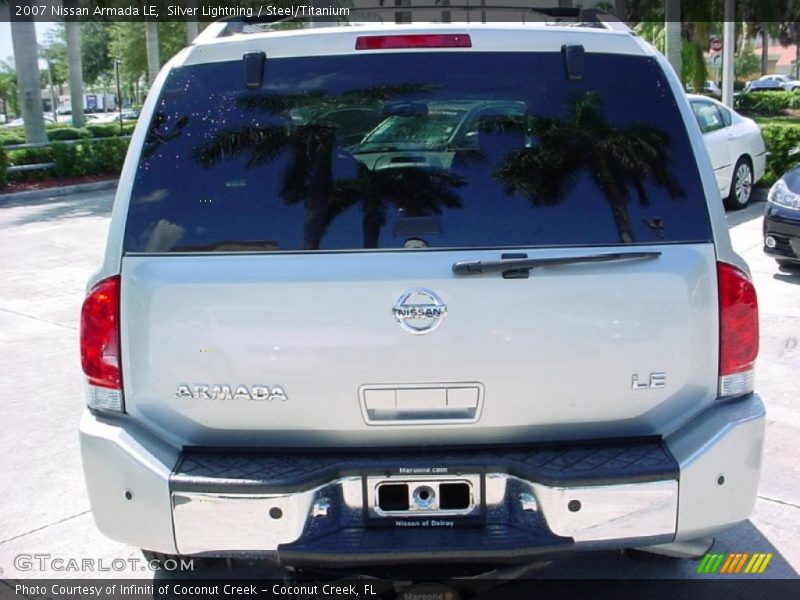 Silver Lightning / Steel/Titanium 2007 Nissan Armada LE