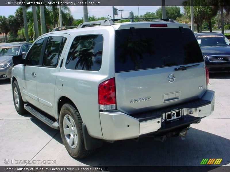 Silver Lightning / Steel/Titanium 2007 Nissan Armada LE