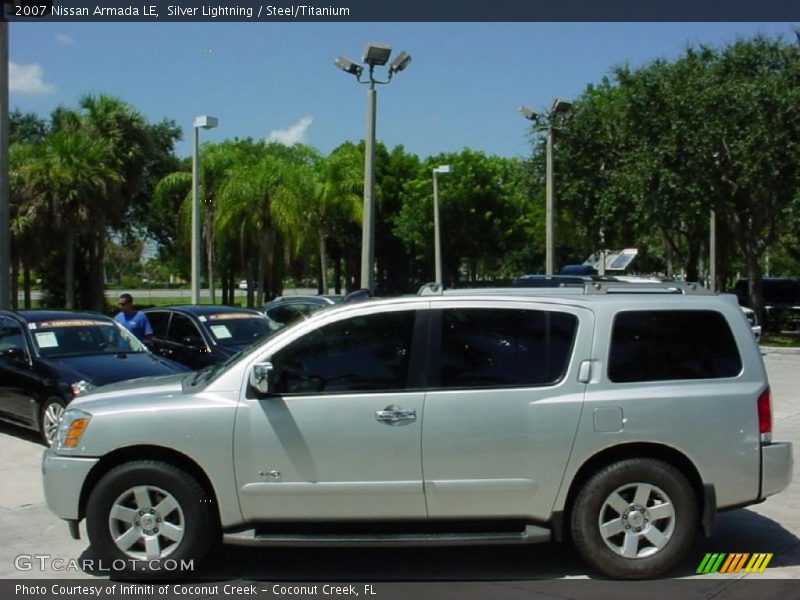 Silver Lightning / Steel/Titanium 2007 Nissan Armada LE