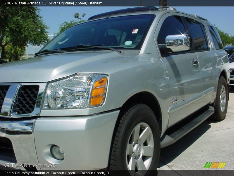 Silver Lightning / Steel/Titanium 2007 Nissan Armada LE