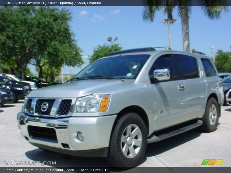 Silver Lightning / Steel/Titanium 2007 Nissan Armada LE