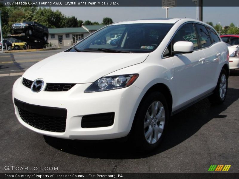 Crystal White Pearl Mica / Black 2007 Mazda CX-7 Touring AWD