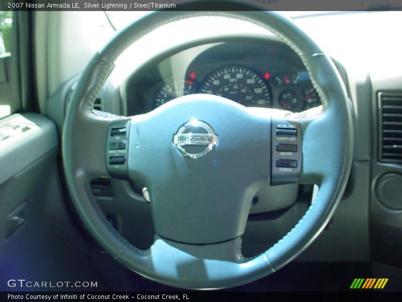 Silver Lightning / Steel/Titanium 2007 Nissan Armada LE