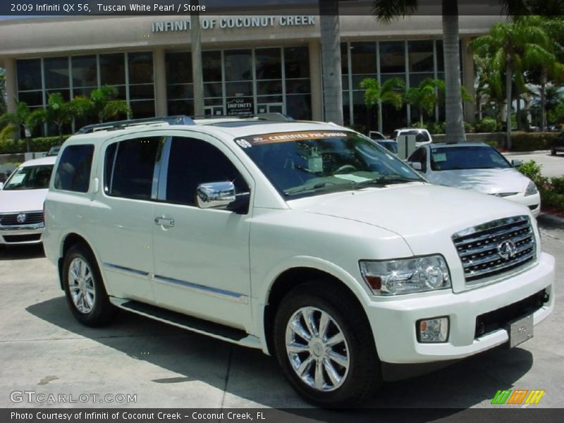 Tuscan White Pearl / Stone 2009 Infiniti QX 56