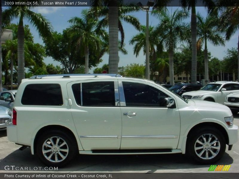 Tuscan White Pearl / Stone 2009 Infiniti QX 56