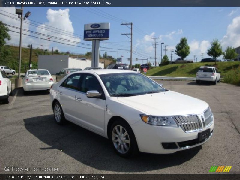 White Platinum Tri-Coat / Steel Gray 2010 Lincoln MKZ FWD