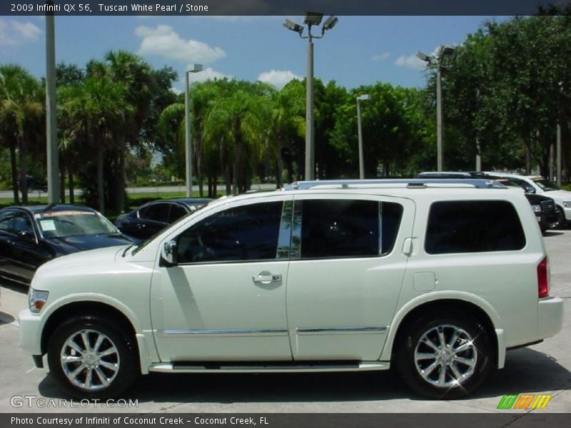 Tuscan White Pearl / Stone 2009 Infiniti QX 56