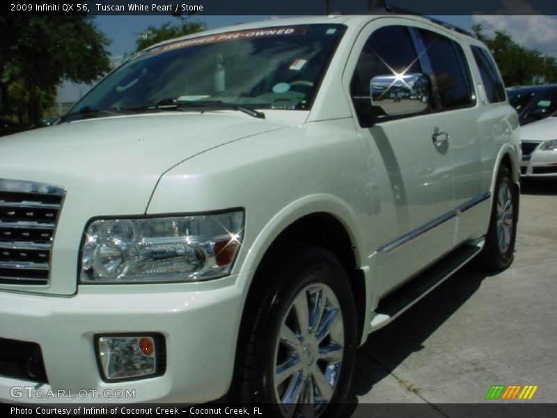 Tuscan White Pearl / Stone 2009 Infiniti QX 56