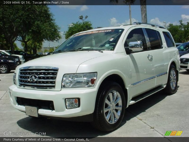 Tuscan White Pearl / Stone 2009 Infiniti QX 56