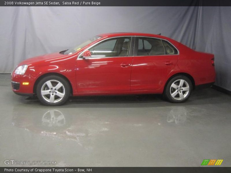 Salsa Red / Pure Beige 2008 Volkswagen Jetta SE Sedan