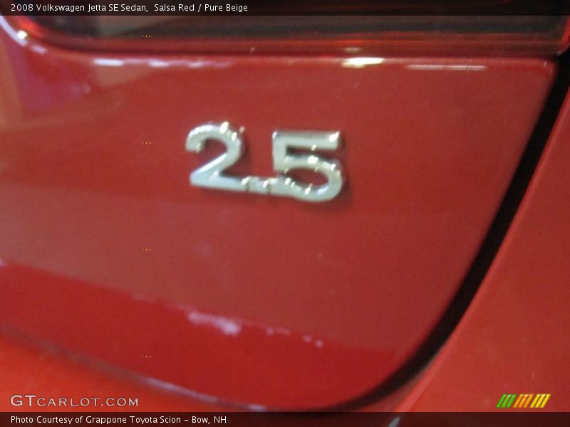 Salsa Red / Pure Beige 2008 Volkswagen Jetta SE Sedan