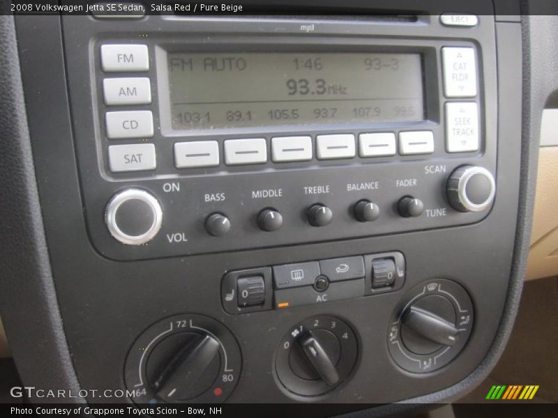 Salsa Red / Pure Beige 2008 Volkswagen Jetta SE Sedan