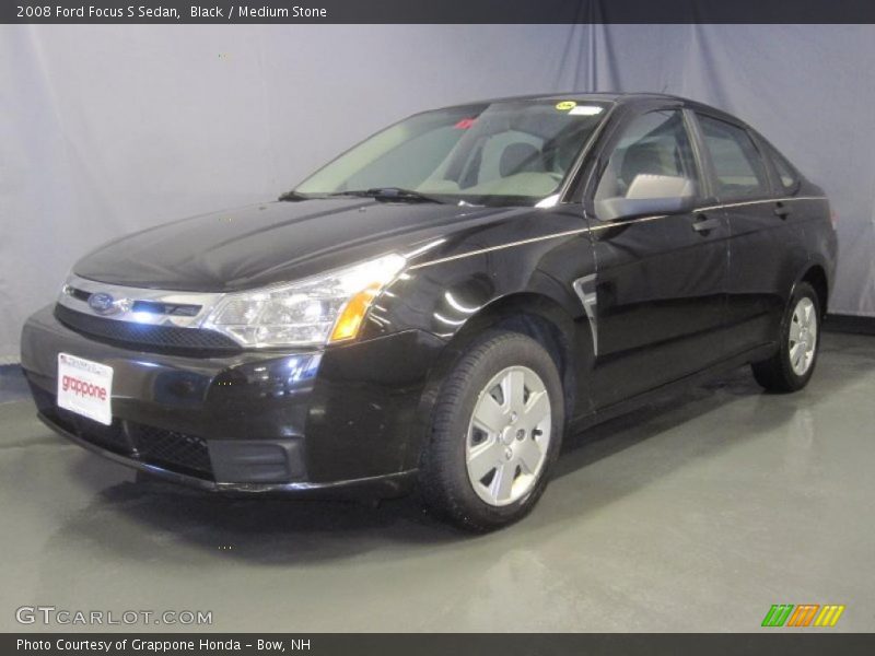 Black / Medium Stone 2008 Ford Focus S Sedan