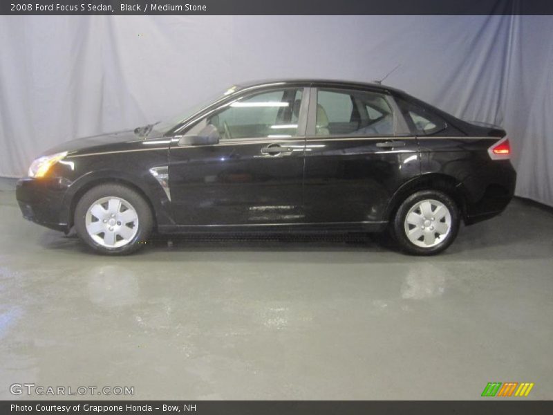 Black / Medium Stone 2008 Ford Focus S Sedan