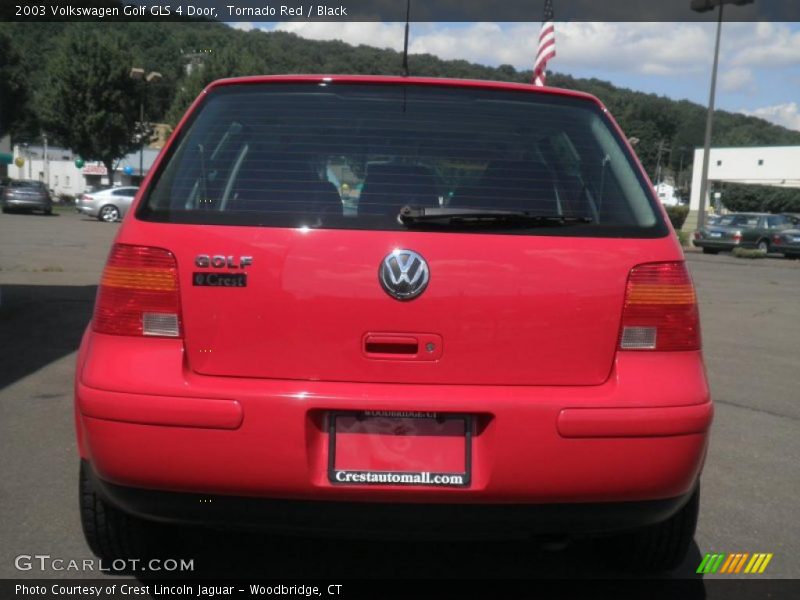 Tornado Red / Black 2003 Volkswagen Golf GLS 4 Door