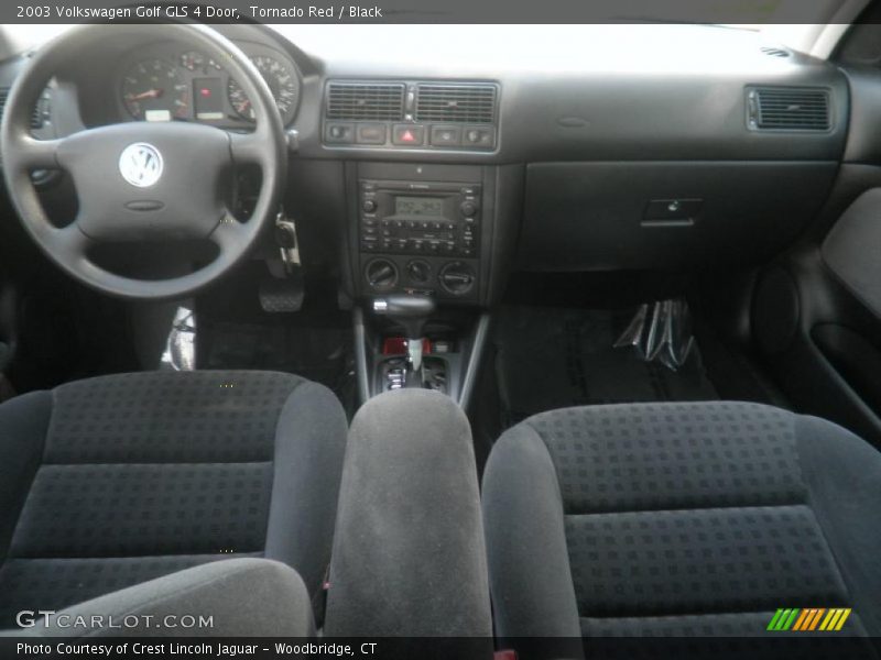 Tornado Red / Black 2003 Volkswagen Golf GLS 4 Door