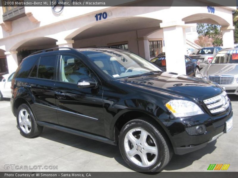 Black / Macadamia 2008 Mercedes-Benz ML 350 4Matic