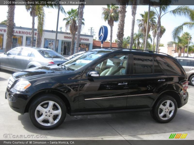 Black / Macadamia 2008 Mercedes-Benz ML 350 4Matic
