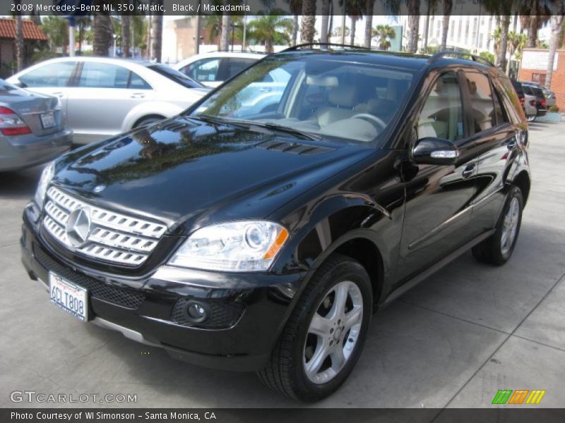 Black / Macadamia 2008 Mercedes-Benz ML 350 4Matic