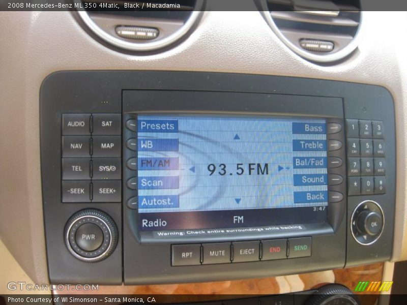 Black / Macadamia 2008 Mercedes-Benz ML 350 4Matic