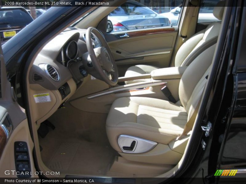 Black / Macadamia 2008 Mercedes-Benz ML 350 4Matic