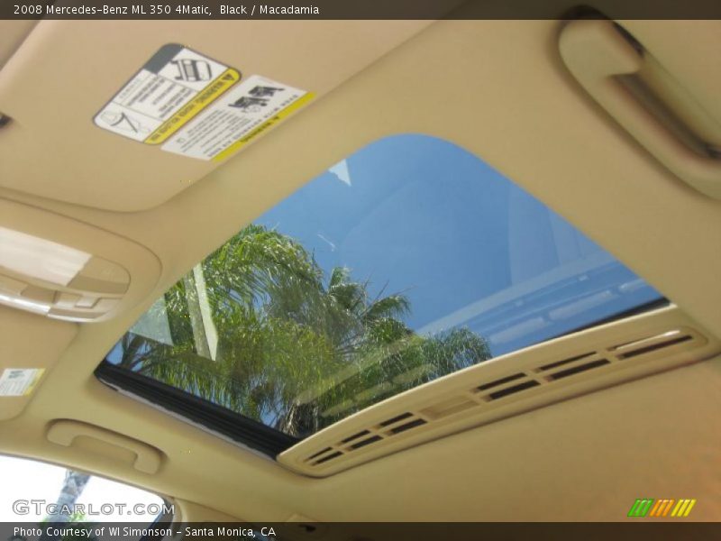Black / Macadamia 2008 Mercedes-Benz ML 350 4Matic