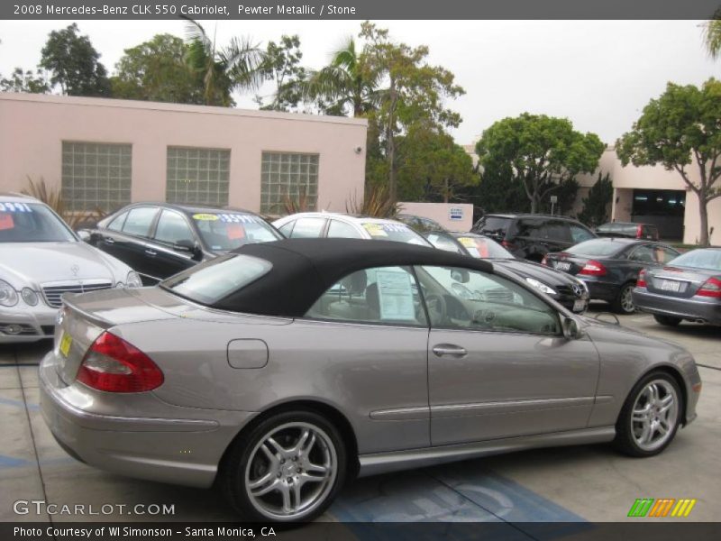 Pewter Metallic / Stone 2008 Mercedes-Benz CLK 550 Cabriolet