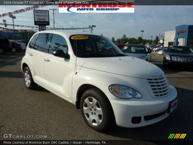 Stone White / Pastel Slate Gray 2009 Chrysler PT Cruiser LX