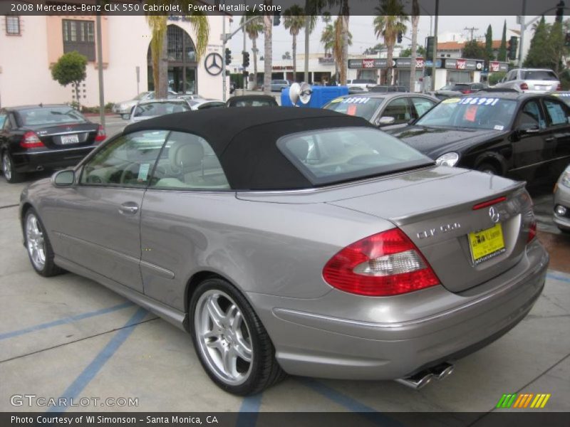 Pewter Metallic / Stone 2008 Mercedes-Benz CLK 550 Cabriolet