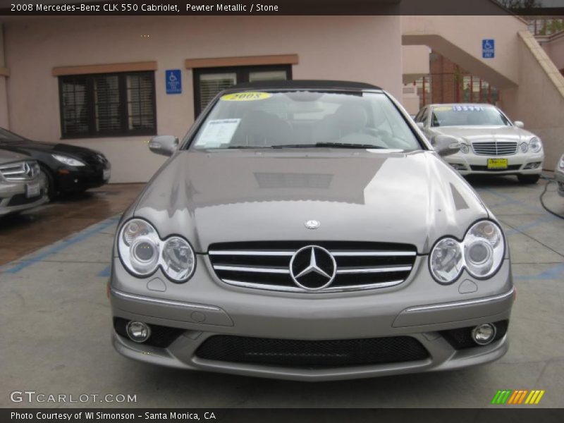 Pewter Metallic / Stone 2008 Mercedes-Benz CLK 550 Cabriolet