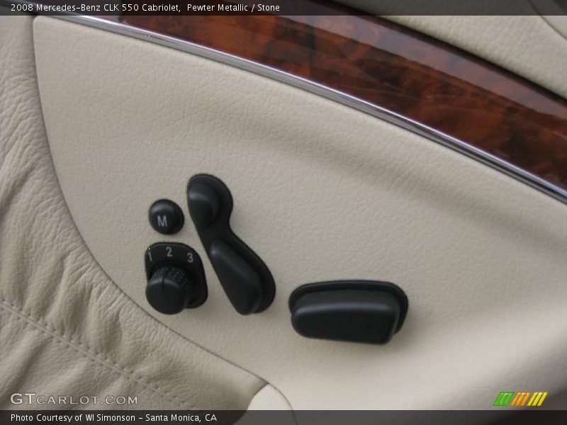 Pewter Metallic / Stone 2008 Mercedes-Benz CLK 550 Cabriolet
