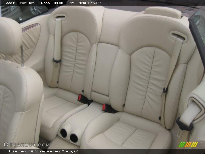 Pewter Metallic / Stone 2008 Mercedes-Benz CLK 550 Cabriolet