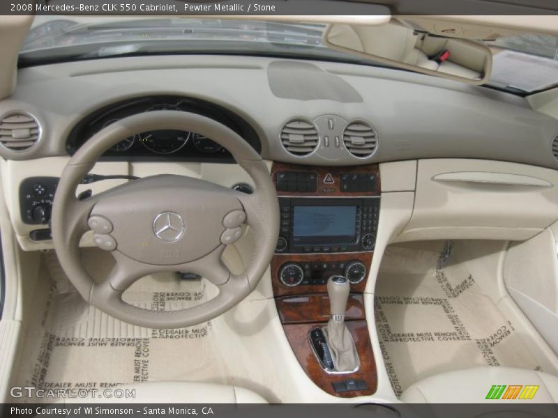 Pewter Metallic / Stone 2008 Mercedes-Benz CLK 550 Cabriolet